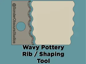 Wavy Pottery Rib / Shaping Tool