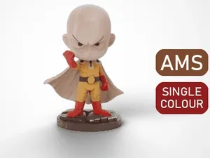 Chibi Saitama One Punch Man Bored | AMS & No AMS