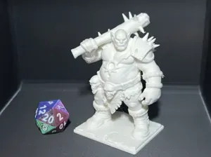 D&D-Ork-Krieger mit Keule