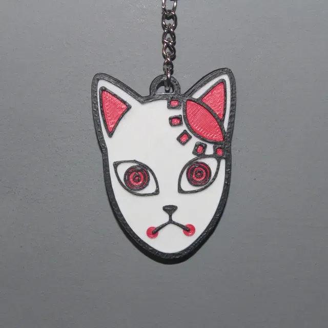Porte clé Demon Slayer Kitsune mask lot de 5 — Фото 4 из 7
