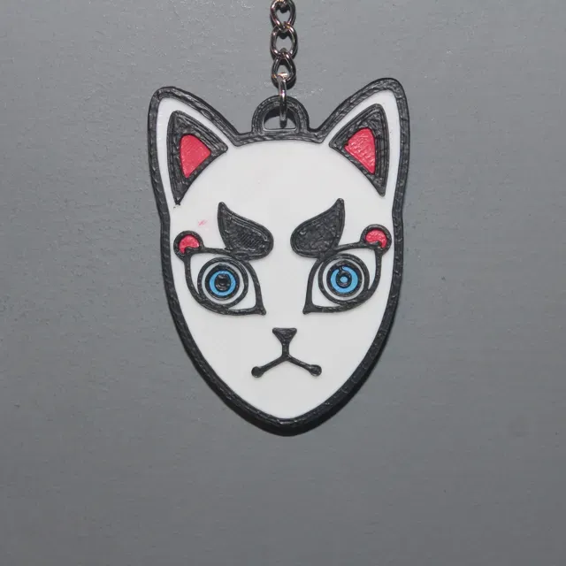 Porte clé Demon Slayer Kitsune mask lot de 5 — Фото 7 из 7