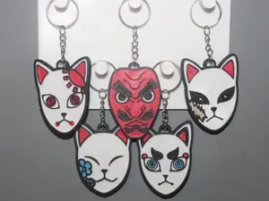 Porte clé Demon Slayer Kitsune mask lot de 5