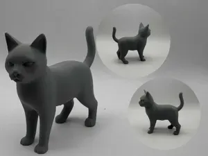 Standing Cat – Minimal Realistic Figurine