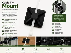 Cable Tie Mount | Reusable Zip Tie Holder