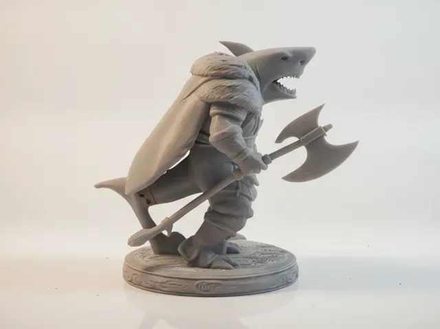 Great White Shark Viking Berserker STL | Model — Image 3 of 4