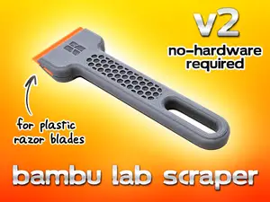 No-Hardware Bambu Lab Scraper for Plastic Blades
