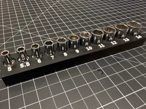 Icon 1/4" Drive Metric Shallow Socket Organizer