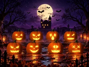 Jack-o'-Lantern Tealight Pumpkins | 8 Spooky Faces