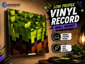 Floating Vinyl Record Wall Mount