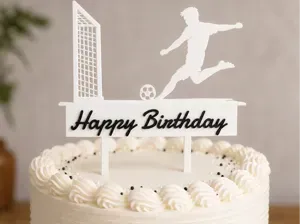 Football Happy Birthday kids Cake Topper
