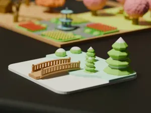 Mini Winter Theme Diorama - Modular Grid