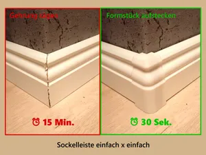 Sockelleisten-Ecke OHNE sägen – Innen-/Außenecke