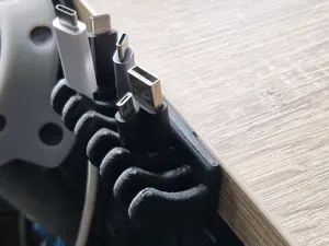 USB cable holders with magnet or double sided tape