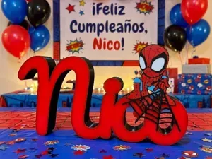 Letrero de Nombre Personalizado Spider-Man Chibi