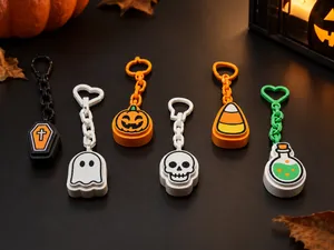 Spooky Clickers Set with 3D printed Keychains