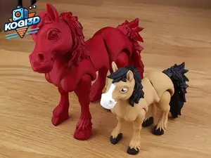 Print in Place Articulated Horse Model 