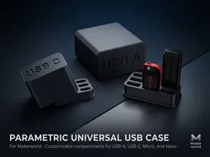Parametric USB Stick Organizer Gridfinity