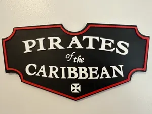Pirates of the Caribbean Wall Sign