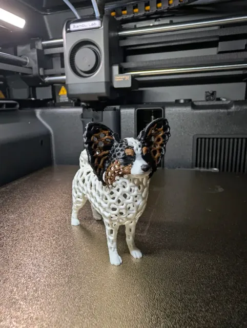 Stylized Sculpture Voronoi Papillon Dog Figure — Фото 2 из 6