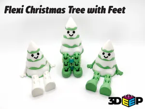 Flexi Snow covered Christmas Tree with feet