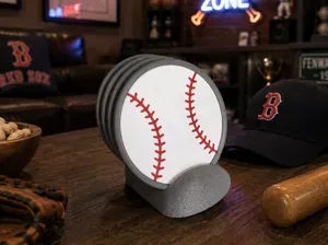 Baseball Coaster Set