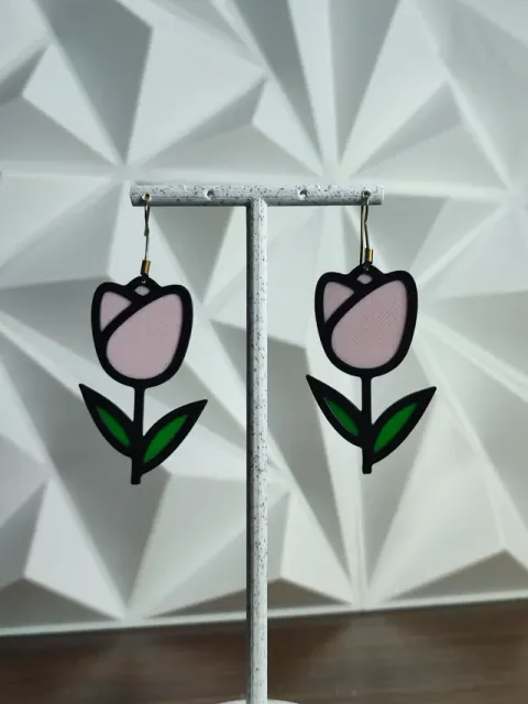 Aretes Tulipán Blush — Image 2 of 4