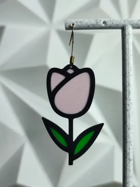 Aretes Tulipán Blush — Image 4 of 4