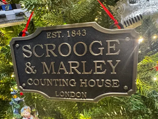 Scrooge and Marley Ornament - A Christmas Carol — Image 2 of 2