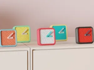 Small Desktop Clock. Zebra Pattern. Easy Print