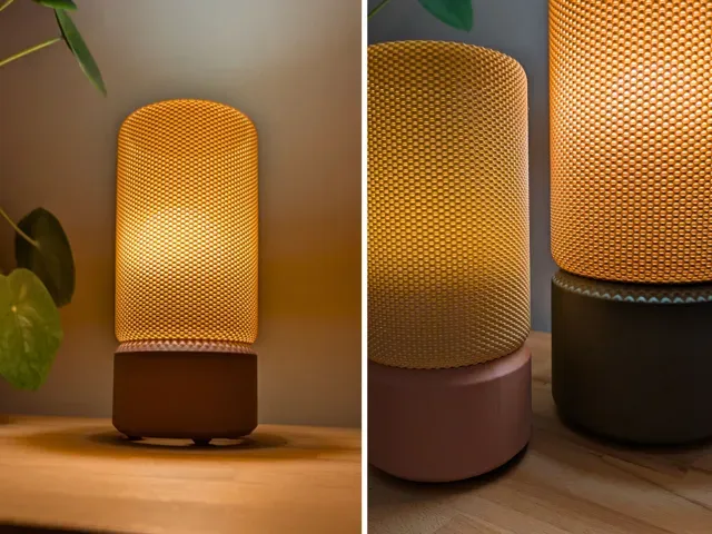 small basket lamp — Image 3 of 5