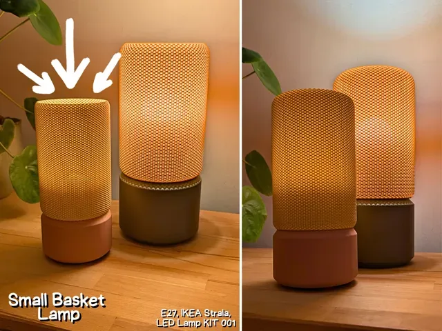 small basket lamp — Image 2 of 5