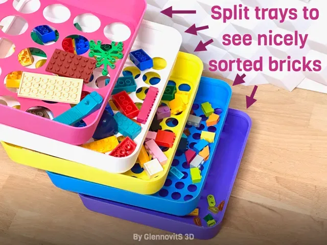 Brick Sorting Tray - stackable compact organizer — Фото 7 из 9