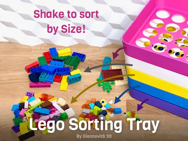 Brick Sorting Tray - stackable compact organizer — Фото 2 из 9