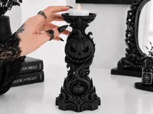 Halloween Samhain Pumpkin LED goth Tealight Holder