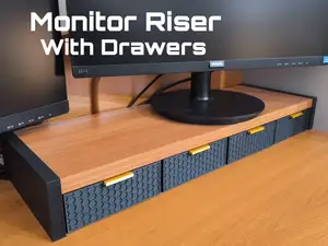 Monitor Riser - with drawers