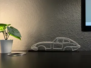 Jaguar E-Type Silhouette – Minimalist 2D Art