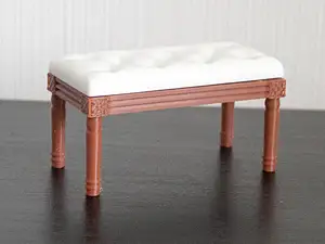 Classic stool for dollhouse, scale 1:12