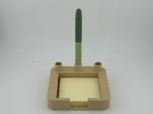 Sticky Note Holder + 3 Pen Desk Organizer