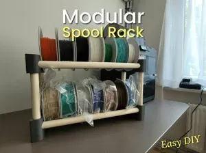 Modular Filament Spool Rack and Holder