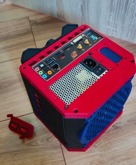Cyberpunk mini ITX case SFX 4-8x 2.5" 140x140mm X2 — Фото 5 из 12