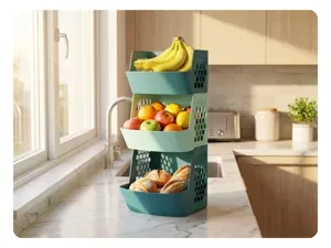 Stackable Fruit & Pantry Kitchen Storage Baskets