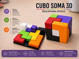 Cubo Soma + Base – Rompecabezas educativo 3D