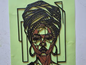 wall art African woman