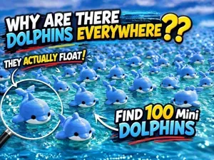 Find 100 Mini Dolphins (They Float!) April Prank