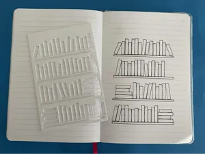 Book Shelf Reading tracker Planner Stencil