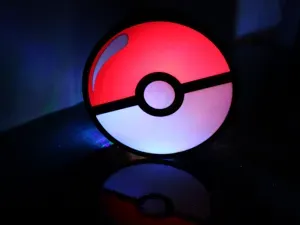 poké ball lightbox - pokéball scatola luminosa