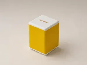 Square Piggy Bank – Break to Open 70x100mm Modern