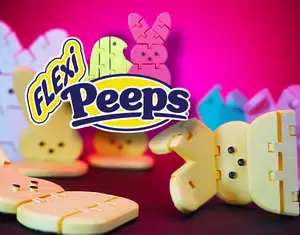 Flexi Easter Peeps - Peep Bunny and Chick Fidget