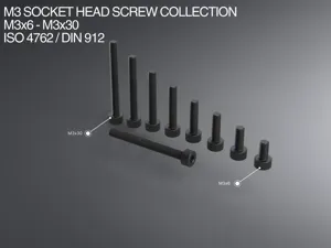 M3 Socket Head Screws x6-30 ISO 4762 / DIN 912