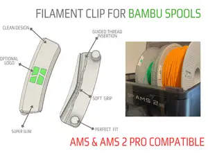 Filament Clip for Bambu spools AMS 2